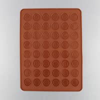 Soledi®Silicona Tapete para Macaron Macaroon Macarrón molde con 48 agujeros marrón